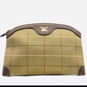 “Host Pick” VTG BURBERRY Clutch bag Brown PVC/leather unisex